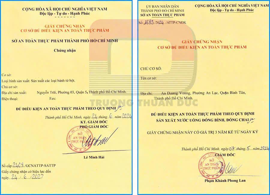 Cấp giấy chứng nhận vệ sinh ATTP cho cơ sở kinh doanh