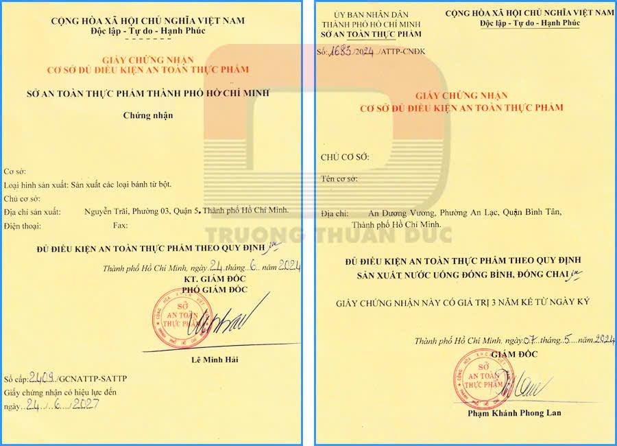 Dịch vụ xin giấy phép vệ sinh an toàn thực phẩm Hồ Chí Minh