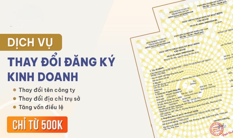 Dịch vụ thay đổi giấy phép kinh doanh Quận 1 - TRƯỜNG THUẬN ĐỨC Hỗ trợ mọi trường hợp (địa chỉ, tên, vốn, ngành nghề)